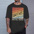 Metal Head Drum Player Regali Per Batteristi Uomini Donne Maglietta Regalos para él