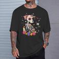 Mexican Dog Day Of The Dead Skeleton Sugar Flowers Dogs T-Shirt Gifts for Him