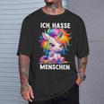 Misantroph Ich Hasse Menschen T-Shirt Geschenke für Ihn