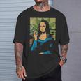 Mona Lisa Smoking A Joint Weed Cannabis Stoner T-Shirt Gifts for Him