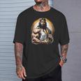 Muscular Jesucristo Divertido Levantamiento De Pesas Jesús Gimnasio Deportes Camiseta unisex Regalos para él