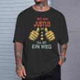 Name Justus Wo Ein Justus Istorname T-Shirt Geschenke für Ihn