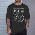 With Nichts Reimt Sich Auf Uschi Slogan With Cat Grunge T-Shirt Geschenke für Ihn