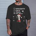 Niedlicher Whippet-Hund Weihnachten Naughty Nice Tried My Best T-Shirt Geschenke für Ihn