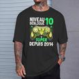 Niveau 10 Débloqué Super Depuis 2014 Anniversaire Gamer T-Shirt Cadeaux pour lui