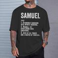 Nome Camicia Samuel Definizione Personalizzato Nome Divertente Maglietta Regalos para él