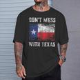 Non Scherzare Con Texas Orgoglioso Texan Longhorn Lone Star State Maglietta Regalos para él