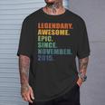 Noviembre 2015 8º Cumpleaños Niños Niñas 8 Años Aniversario Camiseta unisex Regalos para él