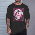 October We Wear Pink Ghost Halloween Pumpkins Breast Cancer T-Shirt Gifts for Him