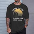 Papa Und Sohn Angelpartner Fürs Leben Angeln Angler T-Shirt Geschenke für Ihn