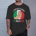 Parlo Fluentemente Italiano Gesto Della Mano Italiano I Love Italy Maglietta Regalos para él
