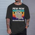 Pew Pew Madafakas Crazy Mapache Gun Regalos Divertidos Camiseta unisex Regalos para él