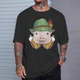 Pig Oktoberfest Costume Da Birra Motivo Maglietta Regalos para él