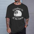 Preferirei Essere Alla Spiaggia Palm Tree Paradise Loves Seashore Maglietta Regalos para él
