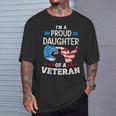 Im A Proud Daughter Of A Veteran Usa Map Flag Veterans Day T-Shirt Gifts for Him