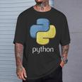 Python Coder Programador Programador Programador Desarrolladores Camiseta unisex Regalos para él