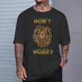 Rastafari Colors Reggae Don't Worry Rasta Lion Maglietta Regalos para él