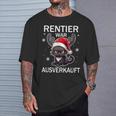 Rentier War Ausverkauft Lustiges Katzen Weihnachts T-Shirt Geschenke für Ihn