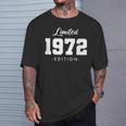Retro 52 Años Nacido En 1972 Edición Limitada 52 Cumpleaños Camiseta unisex Regalos para él