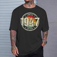 Retro 77 Años Nacido En 1947 Edición Limitada 77 Cumpleaños Camiseta unisex Regalos para él