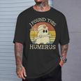 Retro I Found This Humerus Halloween Ghost Nurse Humorous T-shirt Gifts for Him