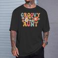 Retro Groovy Aunt 1St Birthday Auntie Matching Family Hippie T-Shirt Gifts for Him