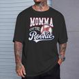 Retro Mommy Momma Of The Number 1 Rookie Baseball T-Shirt Gifts for Him