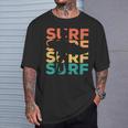 Retrointage Surfing For Surfer And Wave Rider T-Shirt Geschenke für Ihn