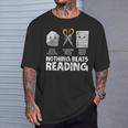 Rock Paper Scissor Reading Book Reading Teacher Bookworm T-Shirt Gifts for Him