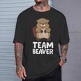 Rodent Team Beaver Team Beaver Love Flannelette T-Shirt Geschenke für Ihn