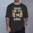 Salud Por Mis 40 Anos Cerveza Humor Birthday Hombre Regalo Camiseta unisex Regalos para él