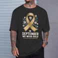 In September We Wear Gold Childhood Cancer Awareness Maglietta Regalos para él