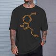 Serotonin Chemische Strukturen Chemie T-Shirt Geschenke für Ihn