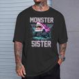 Shark Monster Truck Sister Monster Truck Are My Jam Truck T-Shirt Gifts for Him