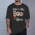 She’s My Boo Skull Face Matching Halloween Pajama Couples T-Shirt Gifts for Him