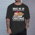 Sonno Invernale Divertente Bradipo Anti X-Mas Odio Il Natale Maglietta Regalos para él