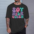 Soy Milk Queen Maglia Da Donna In Stile Rétrointage Ondulata Maglietta Regalos para él