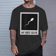 Sperm My First Selfie Bild Foto Lustiges T-Shirt Geschenke für Ihn