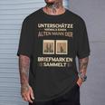 Stamp Collector Underschätze Niemals Stamps T-Shirt Geschenke für Ihn