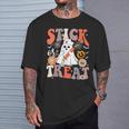 Stick Or Treat Ghost Nurse Halloween Crna Emergency Er Nurse T-Shirt Gifts for Him
