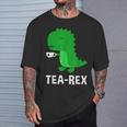 Tea Rex Bevitore Di Tè Tea Lover Gioco Di Parole Maglietta Regalos para él