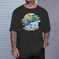 Tiburón Japonés Gran Ola Kanagawa Japón Arteintage Camiseta unisex Regalos para él