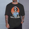 Trick Or Treatment Halloween Nurse Skeleton Ghost T-Shirt Gifts for Him