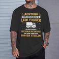 Truck Driver Achtung Insane Truck Driver T-Shirt Geschenke für Ihn