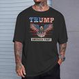 Trump 2024 America First Bald Eagle Pro Trump Bandera De Estados Unidos Camiseta unisex Regalos para él