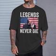 Trump Legends Never Die Trump Assassination Red T-Shirt Geschenke für Ihn