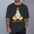 Tux Linux Penguin Sudo Rm -Rf Computer Science T-Shirt Geschenke für Ihn