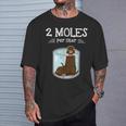 Two Moles Per Litre Science Humour Animal Pun T-Shirt Geschenke für Ihn