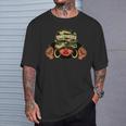 Unbothered Black Girl With Cap Camo Afro Woman Black Queen T-Shirt Gifts for Him