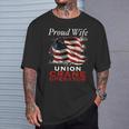 Union Member Wife American Flag Crane Operator T-Shirt Gifts for Him